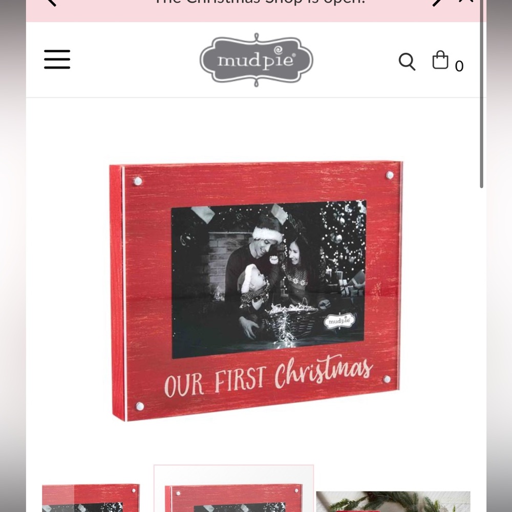 “Our first Christmas” picture frame